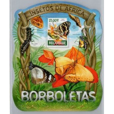 MARIPOSAS MOZAMBIQUE HOJA BLOQUE NUEVA MINT